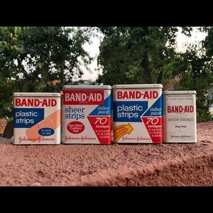 4 Vintage Band-Aid tins